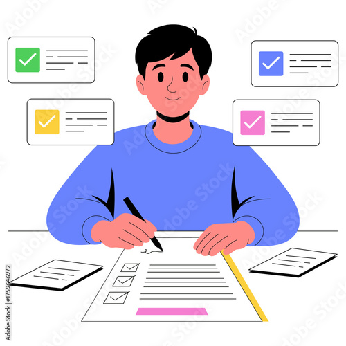 Completing final QA activities and closing test reports PNG File On Transparent Background
