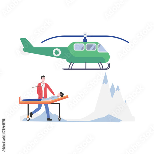 Air Ambulance Vector Illustration Which can easily edit or modify