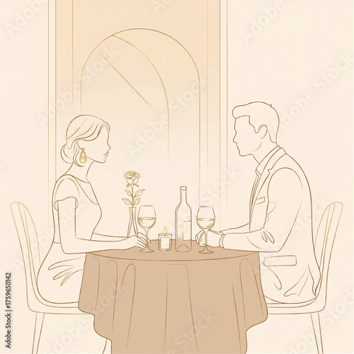 couple having a romantic dinner