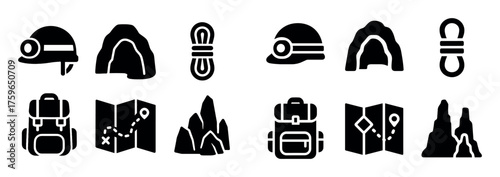 Caving Gear Icons