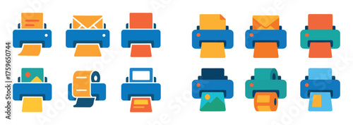 Colorful Printer Icons