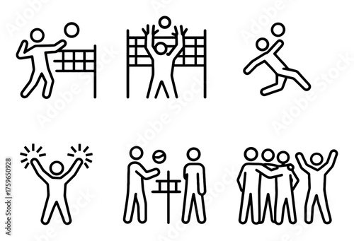 Beach Volleyball Icons