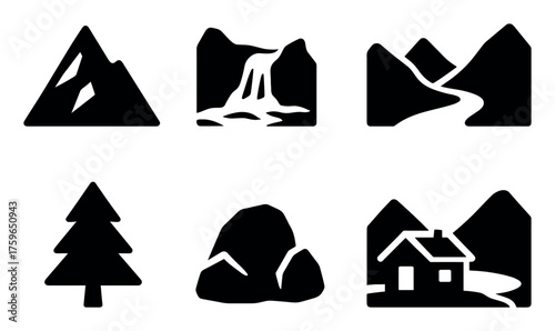 Mountain Icon Grid
