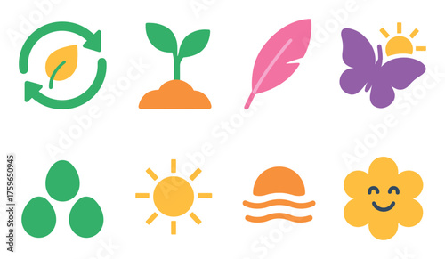 Colorful Spring Icons