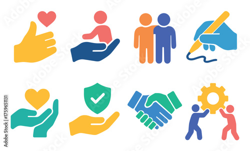 Colorful Trust Activities Icons