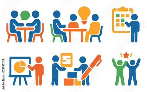 Vector Cooperation Icons