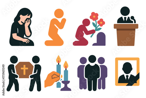 Funeral Ceremony Icons