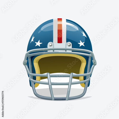 American Football Helmet Vector Illustration