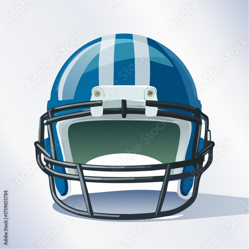 American Football Helmet Vector Illustration