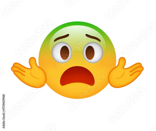 Confused and worried emoji illustration expressing uncertainty in a digital world