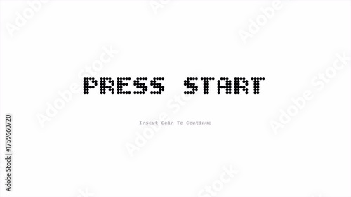 pixel press start simple video