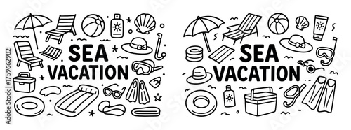 Sea Vacation Icons