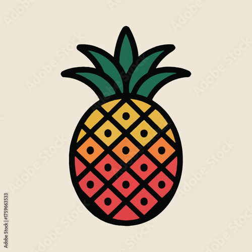 vector illustration of pineapple