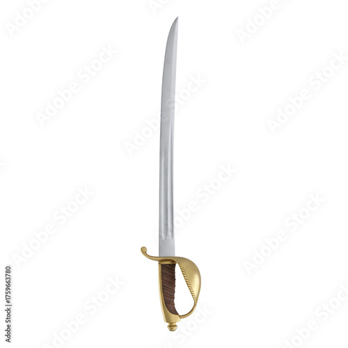 Konstfotografi Elegant cavalry saber sword with a brass hilt