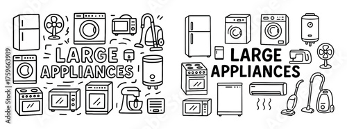 Appliances Doodle Art