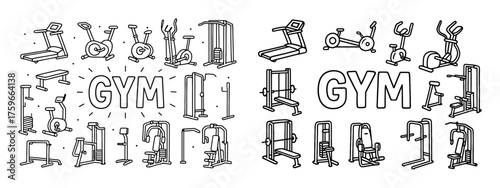 Gym Equipment Doodle