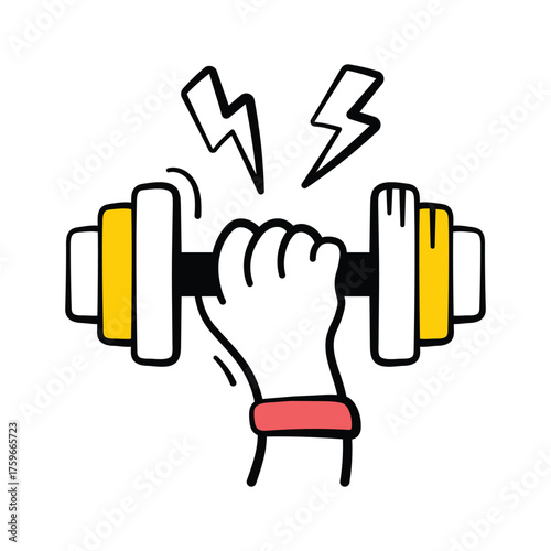 Fitness training icon showing exercise and physical therapy for medical rehabilitation.