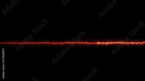 Abstract looped animation of fire neon glowing frame on black background