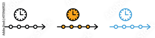 Timeline icon vector. progress across milestones symbol. vector illustration.
