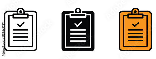Clipboard check icon vector. clarity and efficiency symbol. vector illustration.