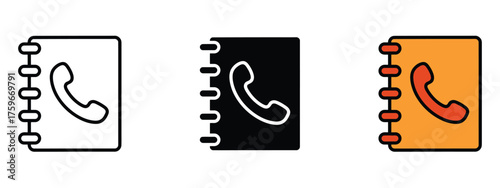 Contact book icon vector. phone book symbol. vector illustration.