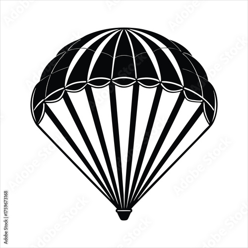 Sport parachute with detailed ropes