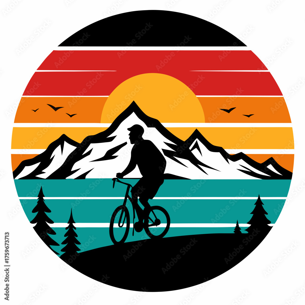 Fototapeta premium man on the beach enjoying the summer beach with a couple riding a bicycle