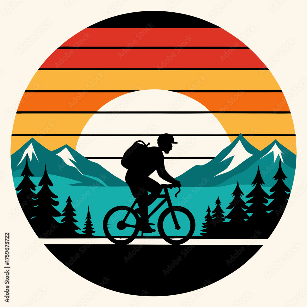 Naklejka premium enjoying the summer beach with a couple riding a bicycle