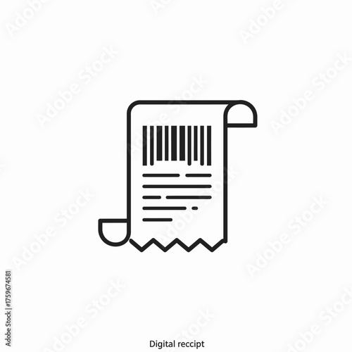 Digital receipt icon representing transaction confirmation and purchase details.