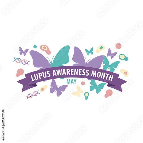 Template for the background of Lupus Awareness Month