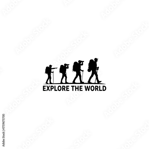 Evolution of hikers exploring the world on a journey.