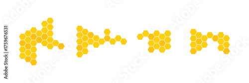 Honeycomb bee icon on white background. honeycomb icon . Natural honeycomb icons collection. Beeswax hive icons. eps 10 
