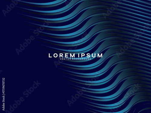 Premium background design with dark blue luxury motif. Vector horizontal template, for digital lux business banners, contemporary formal invitations, luxury vouchers, gift certificates, etc.
