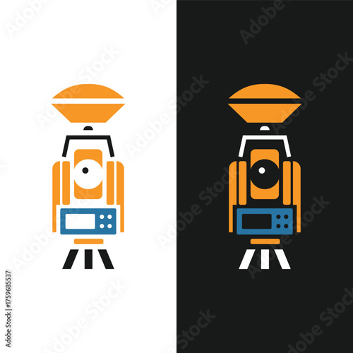 Theodolite Logo Vector Surveying, Construction & Engineering Equipment