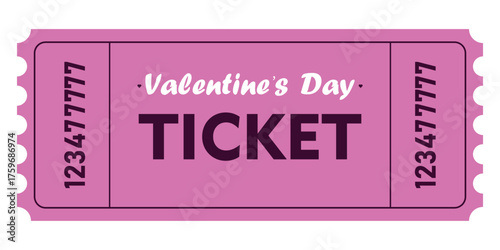 Valentine's Day coupon or ticket for a romantic evening.