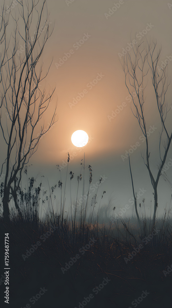 Fototapeta premium sunset in the forest