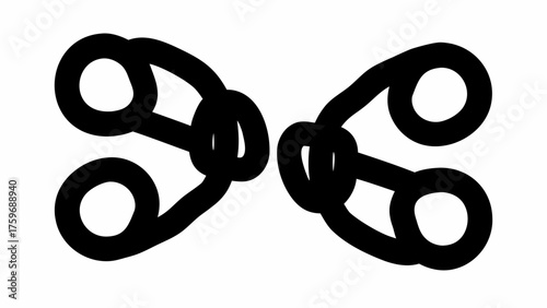 Unleash your creativity with this bold abstract chain link design for impactful visual statements today