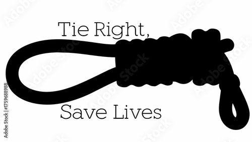 Essential knot tying skills for rescue teams and safety professionals, tie right save lives message design