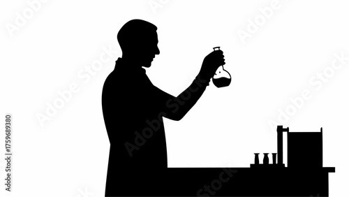 Passionate scientist analyzing liquid sample in laboratory, innovative research for medical breakthroughs shown here