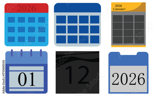Calendar Illustration on white Background – Concept of Waiting, Planning, and Upcoming Events