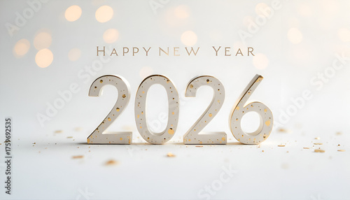 Happy new year 2026. Business strategy goals concept. 2026 year number with inside the magnifying glass, marketing, goals, success and sustainable business development.