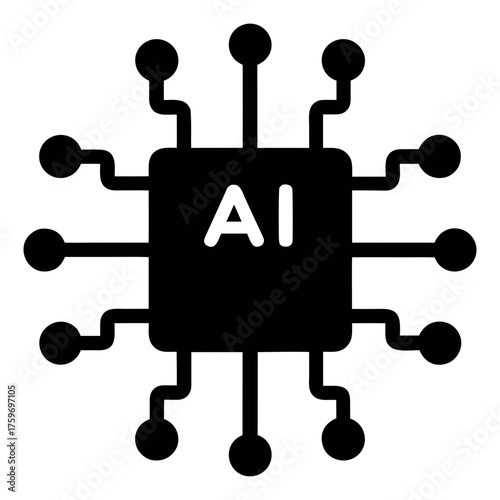 Ai artificial intelligence machine learning chip processor technology innovation future tech concept