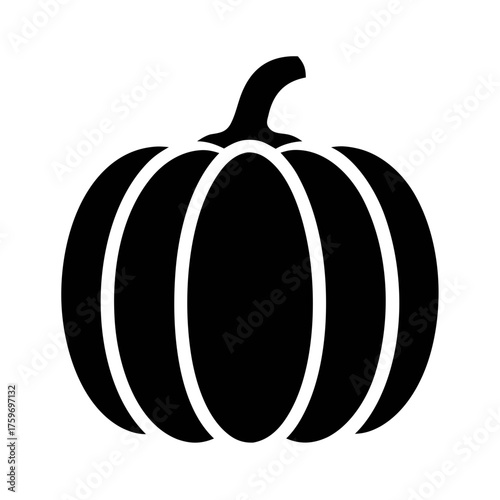 Pumpkin illustration for halloween thanksgiving autumn harvest season black and white vector art