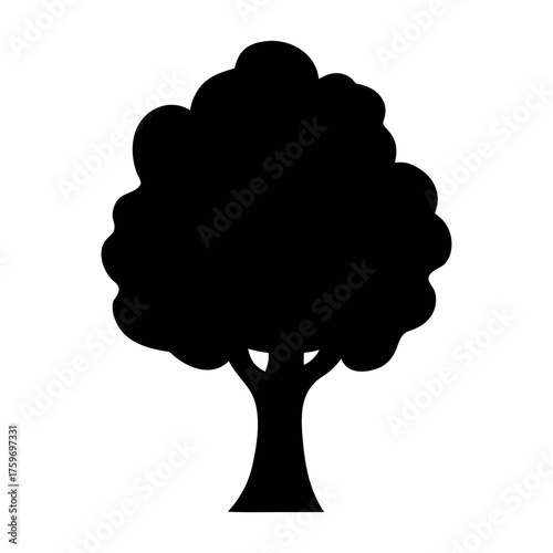 Download black tree vector illustration silhouette for graphic design and nature backgrounds use 90