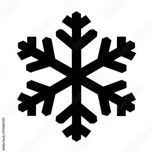 Download high resolution black snowflake vector graphic for winter christmas holiday design needs
