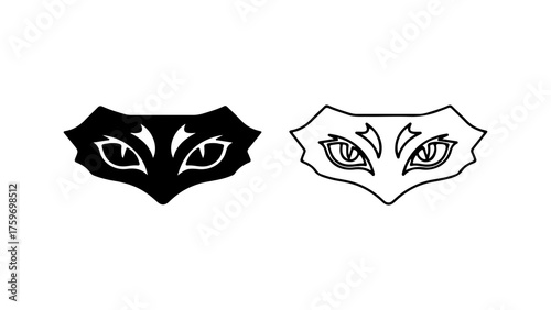 Stylized eyes with transparent background