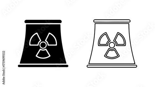 Radioactive waste container with transparent background
