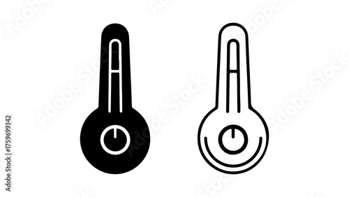 Thermometer icon with transparent background