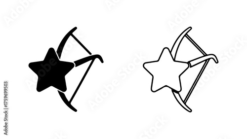 Star and scythe symbol with transparent background
