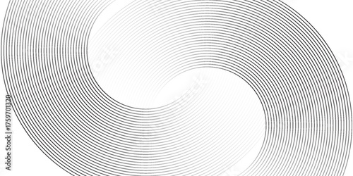 Black mascara circular texture, brush stroke isolated on white background. vector illustration eps10